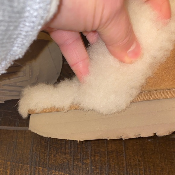 3/$60 UGG Disquette Chestnut Shearling Lined Mules Size 7 - Picture 12 of 15